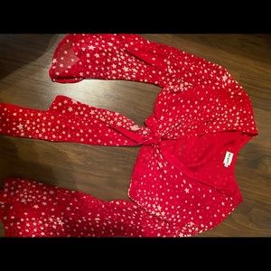 Red Star Crop Top